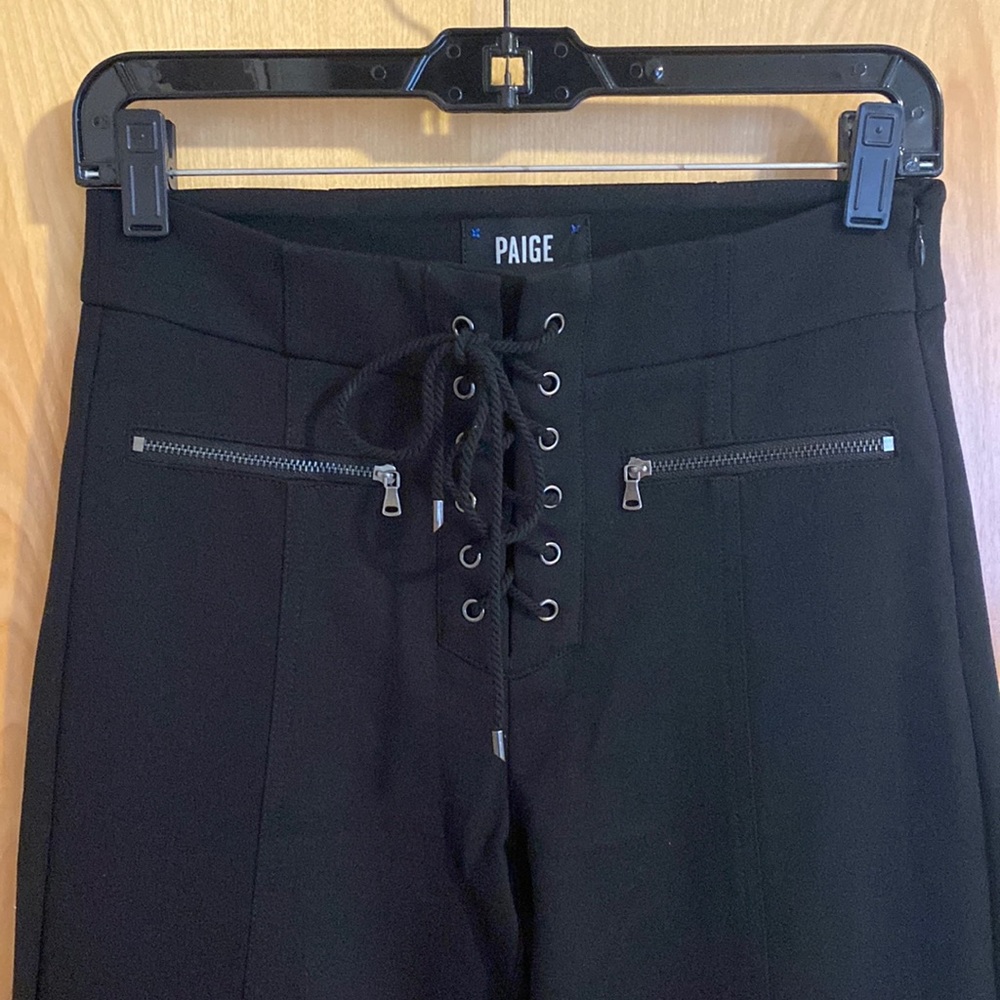 PAIGE Nellie Culotte w/ Lace Up Front and Zip Side Size 27 NWT